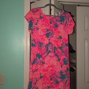 A Lilly Pulitzer patterned dress